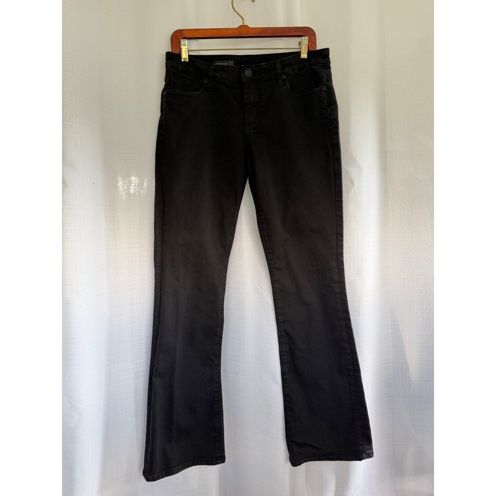 Kut from the Kloth Baby Bootcut Jeans Size 10 Black Stretch Denim
